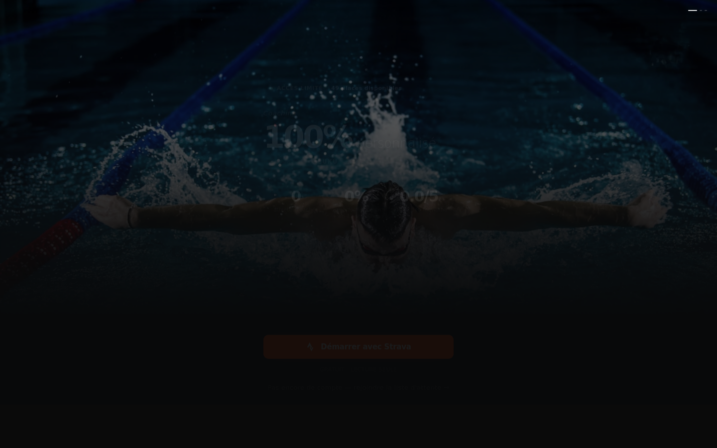 Page d'accueil de TriCoach, coaching triathlon